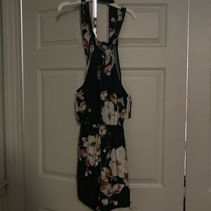 Women’s small SHEIN romper, navy blue floral